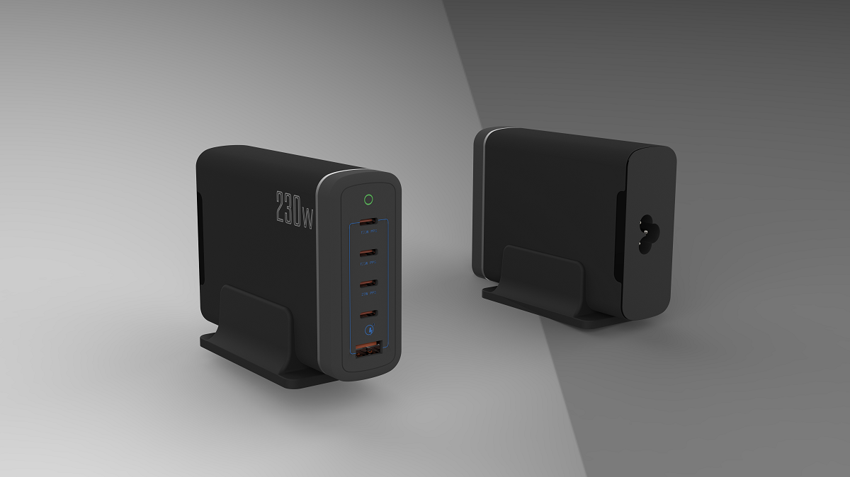 拆解报告：华科生 230W 4C1A氮化镓桌面充GE510-充电头网