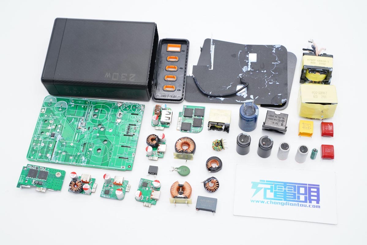 拆解报告：华科生 230W 4C1A氮化镓桌面充GE510-充电头网